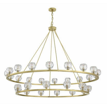 Crystorama Lighting Group Aragon 30 Light 60" Wide LED Crystal Ring Chandelier