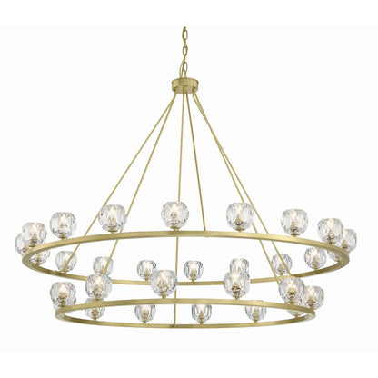 Crystorama Lighting Group Aragon 30 Light 60" Wide LED Crystal Ring Chandelier