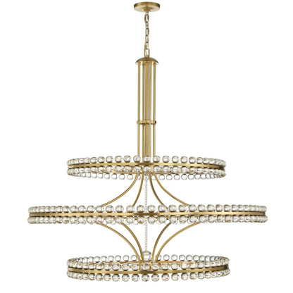 Crystorama Lighting Group Clover 24 Light 48" Wide Ring Chandelier with Glass Ball Accents