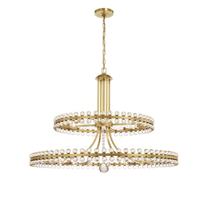 Crystorama Lighting Group Clover 24 Light 39" Wide Ring Chandelier with Glass Ball Accents