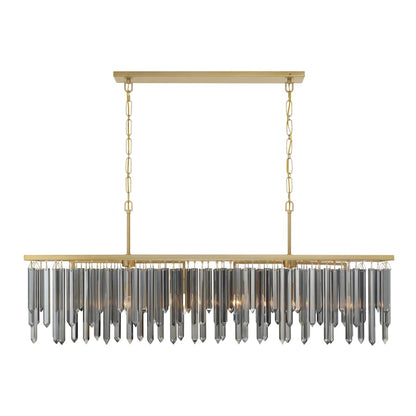 Crystorama Lighting Group Gemma 6 Light 52" Wide Linear Chandelier