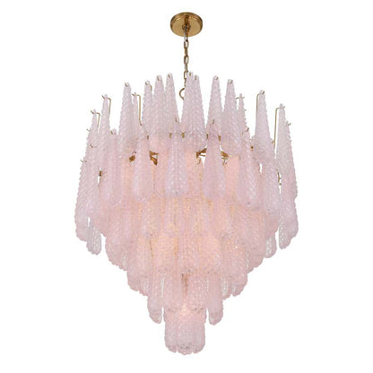 Crystorama Lighting Group Ollie 21 Light 33" Wide Waterfall Chandelier with Textured Sand Glass Shade