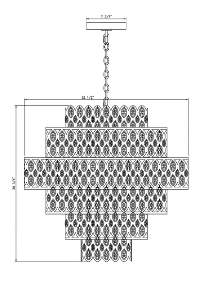 Dealey 17 Light Pendant