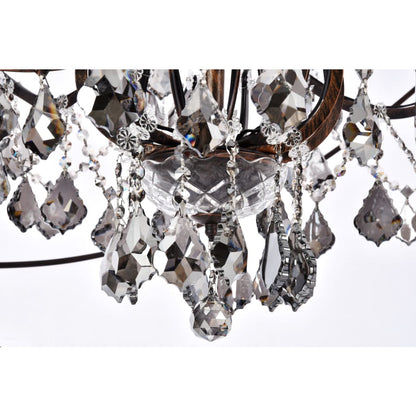 Elegant Lighting Geneva 25 Light 60" Wide Crystal Chandelier with Silver Shade Royal Cut Crystals