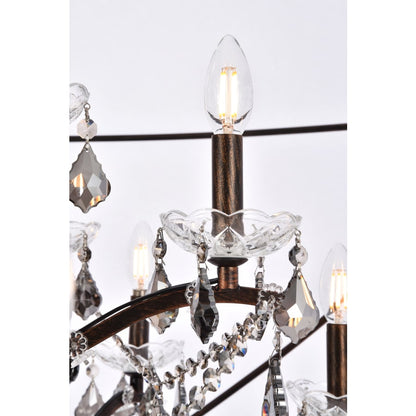 Elegant Lighting Geneva 25 Light 60" Wide Crystal Chandelier with Silver Shade Royal Cut Crystals