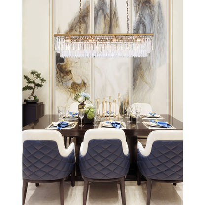Elegant Lighting Sydney 12 Light 60" Wide Crystal Waterfall Chandelier