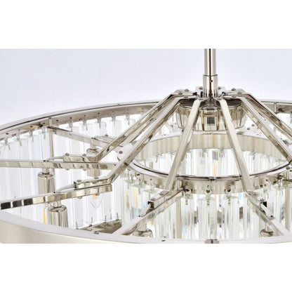 Elegant Lighting Chelsea 10 Light 36" Wide Crystal Drum Chandelier with Clear Royal Cut Crystals