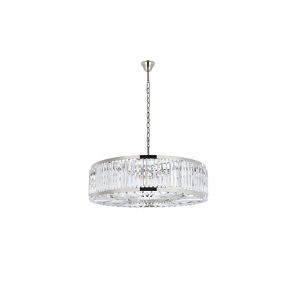 Elegant Lighting Chelsea 10 Light 44" Wide Crystal Drum Chandelier with Clear Royal Cut Crystals