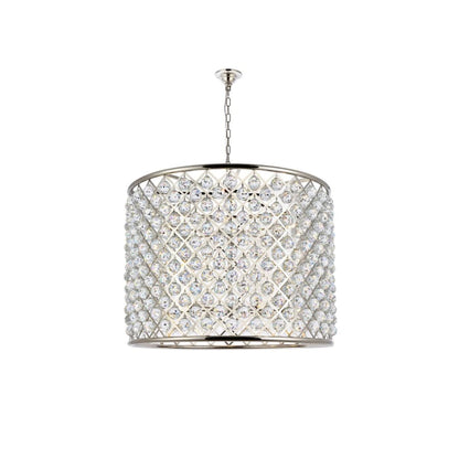 Elegant Lighting Madison 12 Light 36" Wide Crystal Drum Chandelier with Clear Royal Cut Crystals