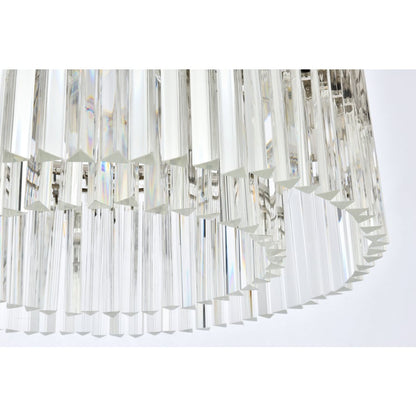 Elegant Lighting Sydney 8 Light 32" Wide Crystal Drum Chandelier with Clear Royal Cut Crystals