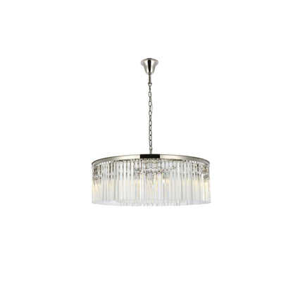 Elegant Lighting Sydney 10 Light 44" Wide Crystal Drum Chandelier with Clear Royal Cut Crystals