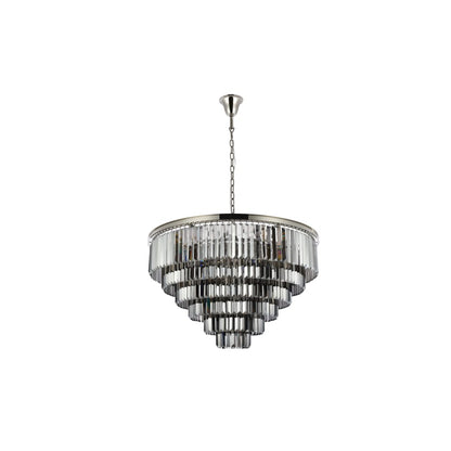 Elegant Lighting Sydney 33 Light 44" Wide Crystal Chandelier with Silver Shade Royal Cut Crystals