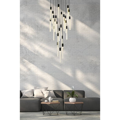 Elegant Lighting Weston 25 Light 42" Wide LED Crystal Multi Light Pendant with Clear Crystal Accents