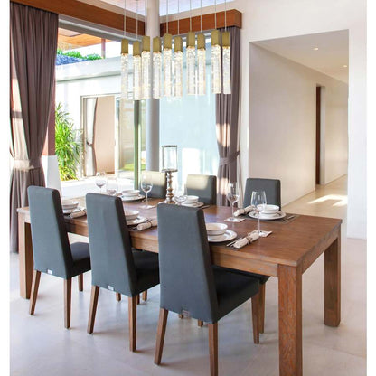 Elegant Lighting Aurora 42" Wide Crystal Linear Pendant
