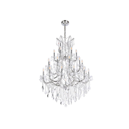 Elegant Lighting Maria Theresa 28 Light 38" Wide Crystal Chandelier with Clear Royal Cut Crystals