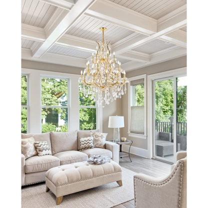 Elegant Lighting Maria Theresa 28 Light 38" Wide Crystal Chandelier with Clear Royal Cut Crystals