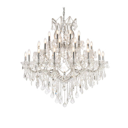 Elegant Lighting Maria Theresa 37 Light 44" Wide Crystal Chandelier with Clear Royal Cut Crystals