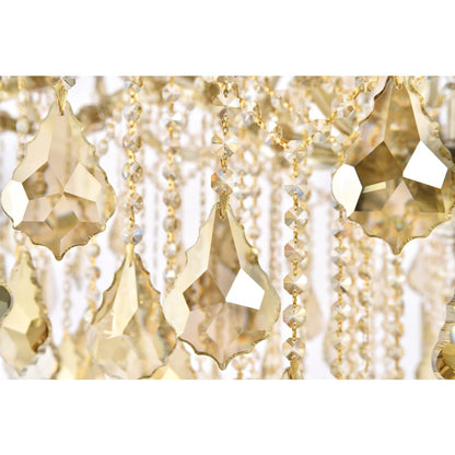 Elegant Lighting Maria Theresa 61 Light 54" Wide Crystal Chandelier with Golden Teak Royal Cut Crystals