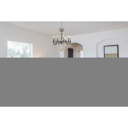 Elegant Lighting Rosalia 10 Light 28" Wide Crystal Chandelier with Golden Teak Royal Cut Crystals