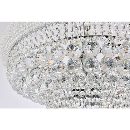 Elegant Lighting Primo 28 Light 36" Wide Crystal Empire Chandelier with Clear Royal Cut Crystals