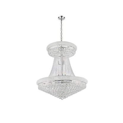 Elegant Lighting Primo 28 Light 36" Wide Crystal Empire Chandelier with Clear Royal Cut Crystals