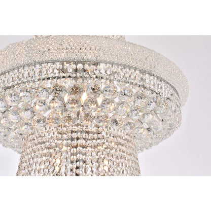 Elegant Lighting Primo 38 Light 42" Wide Crystal Empire Chandelier with Clear Royal Cut Crystals