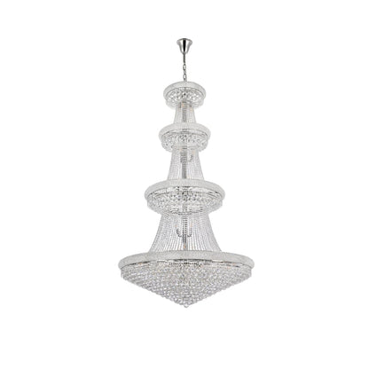 Elegant Lighting Primo 42 Light 48" Wide Crystal Empire Chandelier with Clear Royal Cut Crystals