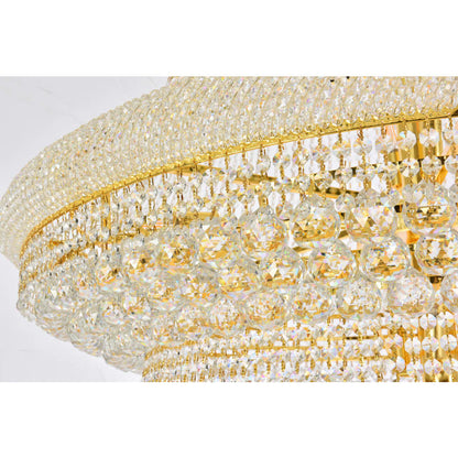 Elegant Lighting Primo 56 Light 62" Wide Crystal Empire Chandelier with Clear Royal Cut Crystals