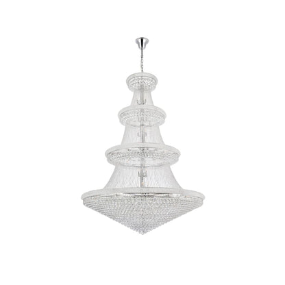 Elegant Lighting Primo 66 Light 72" Wide Crystal Empire Chandelier with Clear Royal Cut Crystals