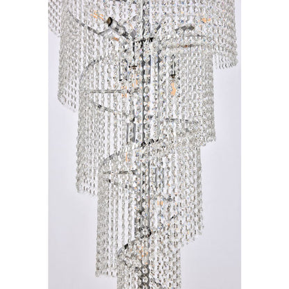 Elegant Lighting Spiral 28 Light 30" Wide Crystal Chandelier with Clear Royal Cut Crystals