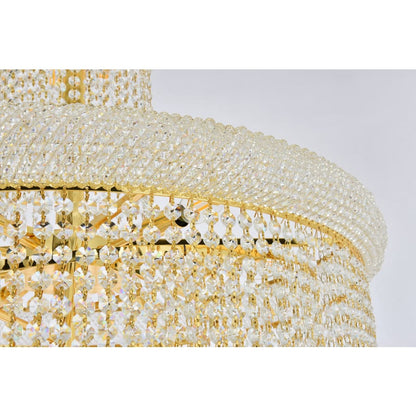 Elegant Lighting Spiral 28 Light 30" Wide Crystal Chandelier with Clear Royal Cut Crystals