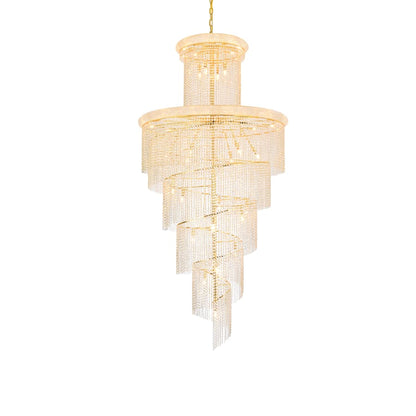 Elegant Lighting Spiral 41 Light 48" Wide Crystal Chandelier with Clear Royal Cut Crystals