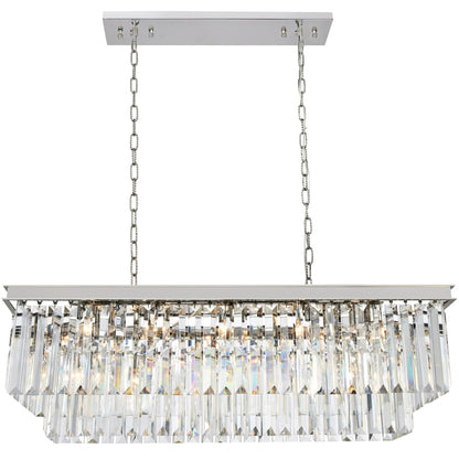 Elegant Lighting Sydney 12 Light 40" Wide Crystal Waterfall Chandelier