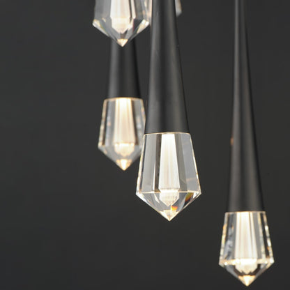 ET2 Pierce 25" Wide LED Crystal Multi Light Pendant
