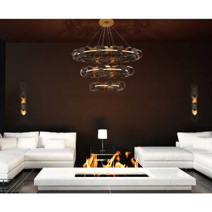 Eurofase Lighting Banderia 44" Wide LED 3 Tier Ring Chandelier