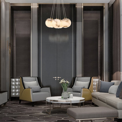 Eurofase Lighting Kepler 18" Wide 3000K LED Multi Pendant with Alabaster Shades
