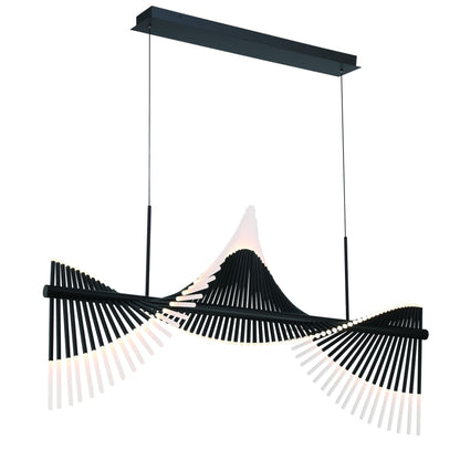 Eurofase Lighting Voltik 59" Wide LED Abstract Linear Chandelier