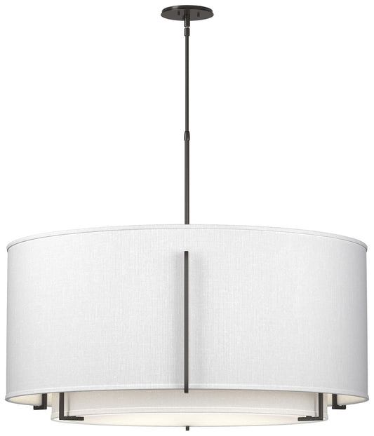 Exos 31.3"W Double Shade Oil Rubbed Bronze Pendant w/ Anna & Anna