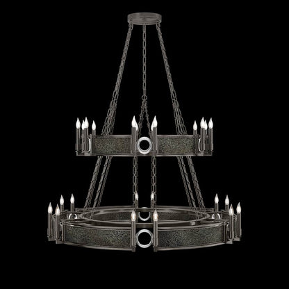 Fine Art Handcrafted Lighting Mirage 24 Light 50" Wide Taper Candle Style Chandelier