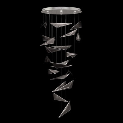 Fine Art Handcrafted Lighting Volo 8 Light 36" Wide x 52" Tall LED Abstract Multi Light Pendant