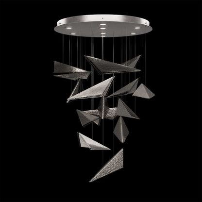 Fine Art Handcrafted Lighting Volo 8 Light 36" Wide x 34" Tall LED Abstract Multi Light Pendant