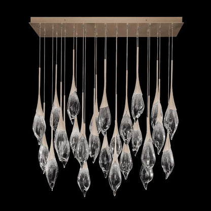 Fine Art Handcrafted Lighting Mayu 54" Wide LED 26 Light Linear Pendant