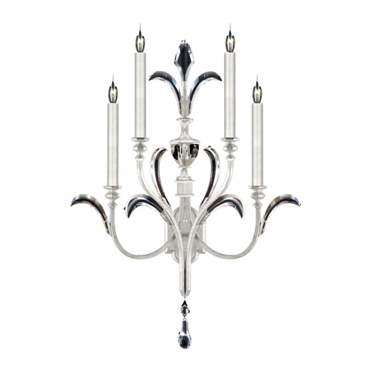 Fine Art Handcrafted Lighting Beveled Arcs 4 Light 36" Tall Wall Sconce
