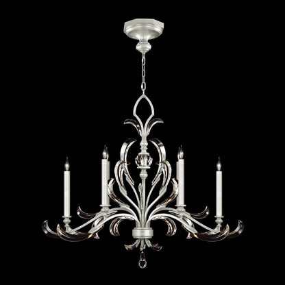 Fine Art Handcrafted Lighting Beveled Arcs 6 Light 44" Wide Crystal Chandelier