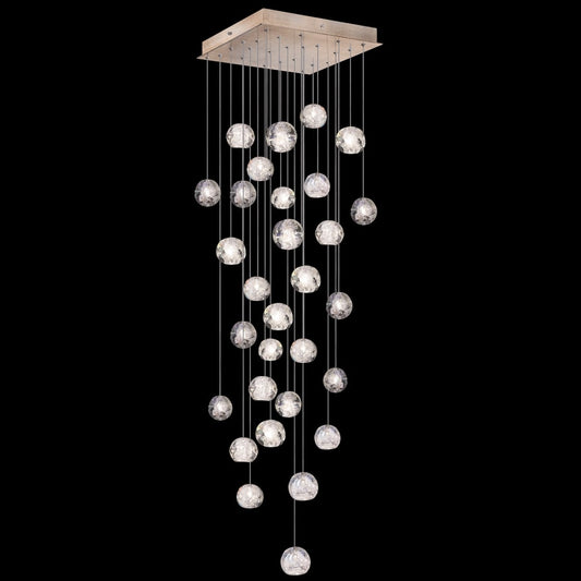 Fine Art Handcrafted Lighting Natural Inspirations 30 Light 30" Wide LED Crystal Multi Light Pendant