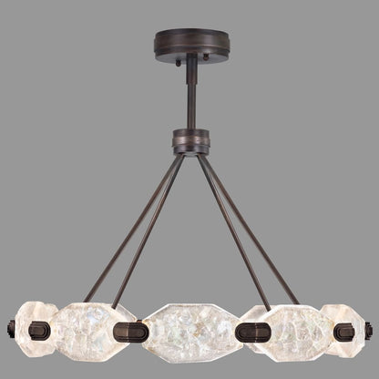 Fine Art Handcrafted Lighting Allison Paladino 20 Light LED Foyer Pendant with Quartz Shades