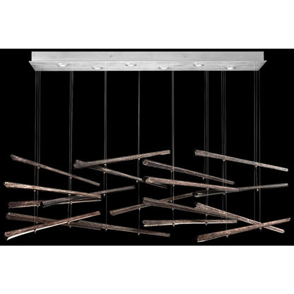 Fine Art Handcrafted Lighting Elevate 8 Light 62" Wide LED Abstract Multi Light Pendant