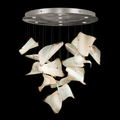 Fine Art Handcrafted Lighting Elevate 8 Light 38" Wide LED Abstract Multi Light Pendant
