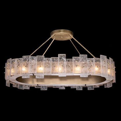 Fine Art Handcrafted Lighting Lunea 16 Light 44" Wide Crystal Linear Chandelier