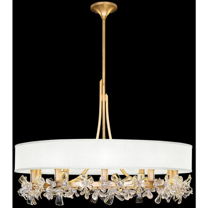 Fine Art Handcrafted Lighting Azu 10 Light 35" Wide Crystal Chandelier